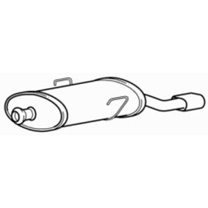 Rear exhaust silencer - back, box