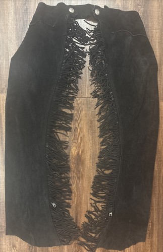 Suede leather chaps - chaps, fringe