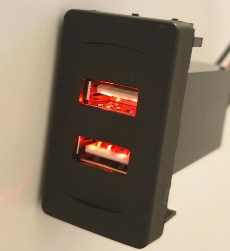 Usb charger red - vw, dual