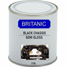 Black Semi Gloss  Petrol Resistant Chassis Paint - 2.5 Litre Quick dry