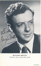 Benjamin Britten- Signed