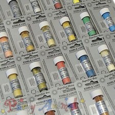 Sugarflair Edible Lustre Dust Food Cake Colouring Powder Glitter Icing 2g