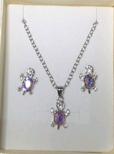 Turtle Necklace & Earrings Set