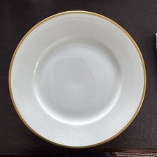 Theodore Haviland Limoges France China White Gold Rim Salad Plates 8.5"