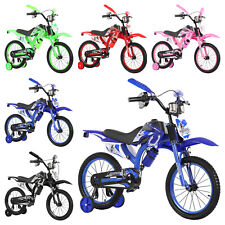 BOYS GIRLS CHILDRENS KIDS MOTO BIKE BICYCLE STABILISER 12 16 20 INCH MOTORCROSS
