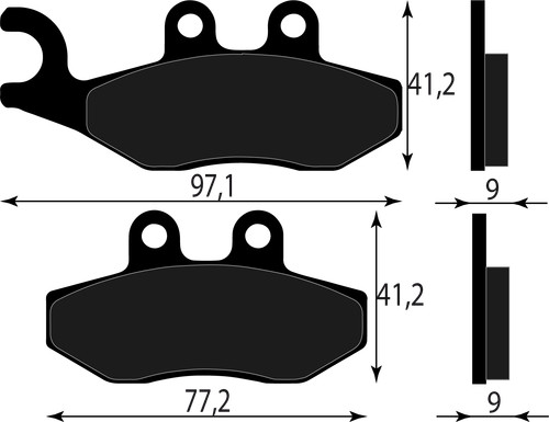 Front brake pad cm068308 - brake,