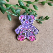 Doodle Bear Enamel Metal Pin