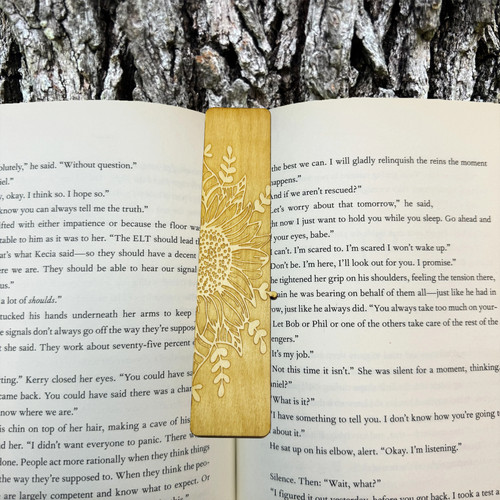Bookmark sunflower birch - bookmark,
