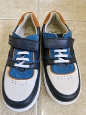 Boys Clarkes Blue/White Trainer Size 1 & 1/2 G.  BNWOT