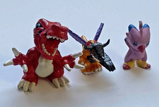 Digimon MetalGreymon Biyomon Tyrannomon Action Mini Figure Bundle Bandai 1999