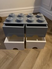 LEGO Stackable Storage Bricks Genuine White 