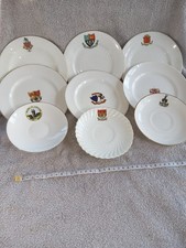 9 Crested china cups/saucers, coats of arms of Various locations see pictures
