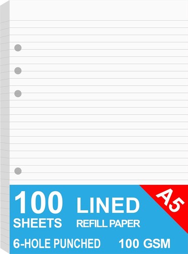Lined refills paper for - a5,