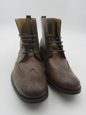 Pavers Brown Leather Brogue Style Ankle Boots Lace Up - Size 10 (44) NEW RRP £70