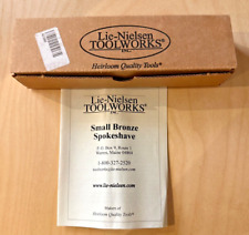 Lie Nielsen Small Flat Bronze Spokeshave original box and instructions only