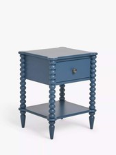 John Lewis Bobbin Bedside Table Blue