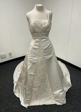 Benjamin Roberts Designer Ivory Beaded Strapless Wedding Dress See Description