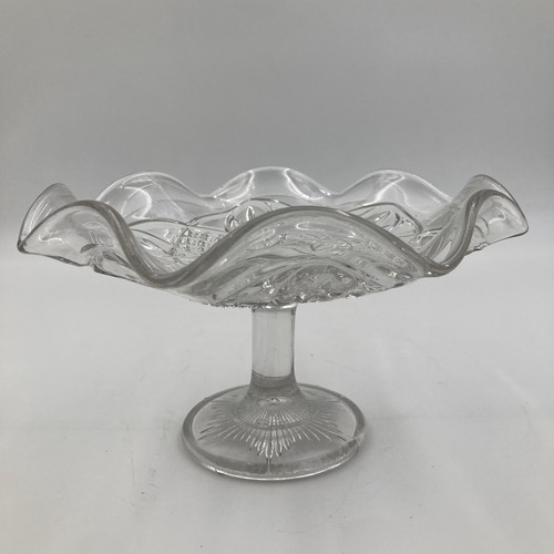Glass pedestal bowl compote - glass,