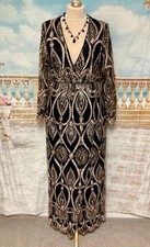 Gatsby Dress 18 Black Gold