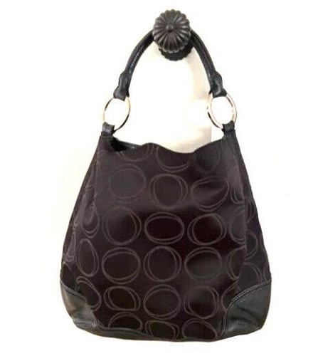 Oroton black leather monogram - oroton,