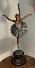 Elegant Bronze Sculpture - Ballerina Girl in Mid Dance Pose - 67cm High - Ballet