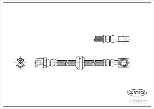 Flexible brake hose front axle - flexible,