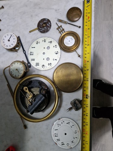 Job lot antique - lot, clock