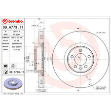BREMBO 09.A773.11 Brake Disc