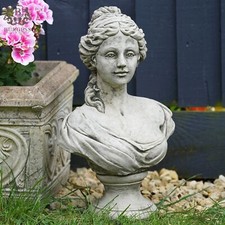 French maid bust stone statue - maid,