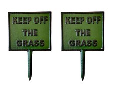 Keep off Grass Sign Cast Iron