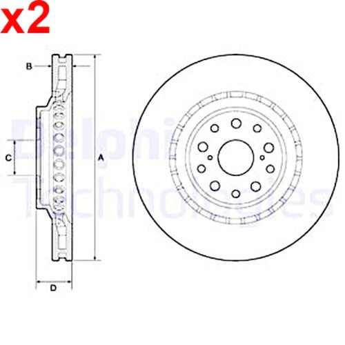 Brake disc delphi fits - brake,