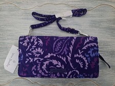 Vera Bradley RFID 3-in-1 Crossbody Wristlet Crossbody in Paisley Amethyst.  NWT