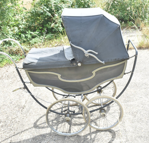 Vintage marmet baby - pram, grey