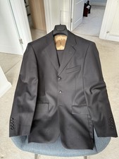 Racing Green Super 100 Fine Wool Suit 36S 30S Trousers - Colour Black