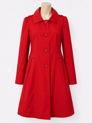 Red trench coat - trench,