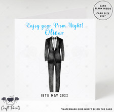 Personalised Male Prom Card