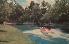 San Antonio Texas Postcard San Antonio River Boat Ride Classic Boat  1957    J3