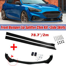 Front Bumper Lip Splitter Body Kit +78.6" Side Skirts For VW Golf MK6 GTI TDI UK
