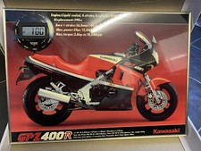 Kawasaki GPZ400R Motorbike Dealer Clock, Rare Vintage Item. GPZ JDM