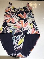 M&S Womens Swimsuit With Matching Sarong Size UK40DD Used