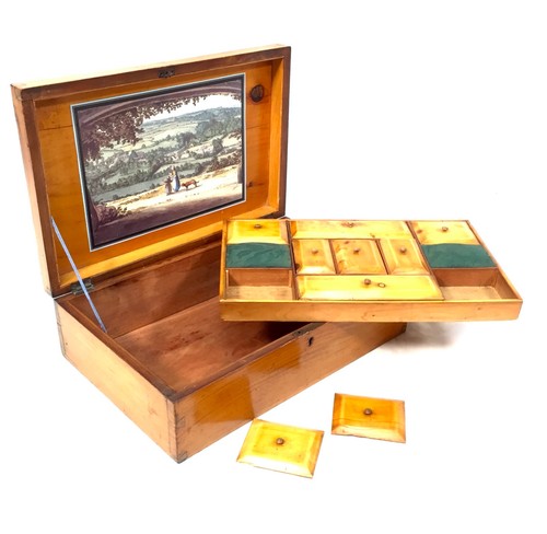 Antique wooden inlaid ladies - wooden,