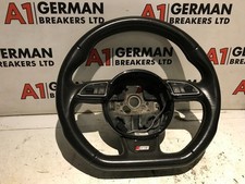 GENUINE 13-16 AUDI S3 8V STEERING WHEEL FLAT BOTTOM PADDLE SHIFT 8V0419091J