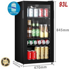 COMFEE Under Counter Beer & Drinks Fridge-93L Capacity With LED Light 2℃ to 15℃