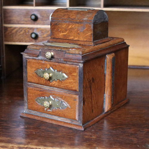 Antique oak smoker cabinet - antique,