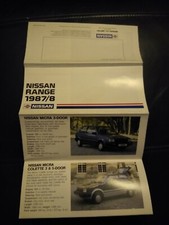 Nissan Range 1987 / 1988 Sales