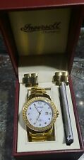 INGERSOLL DIAMOND TWO TONE GOLD PLATED MENS / LADIES WATCH BOXED, RRP NEW £795