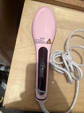 electric hair brush straightener pink