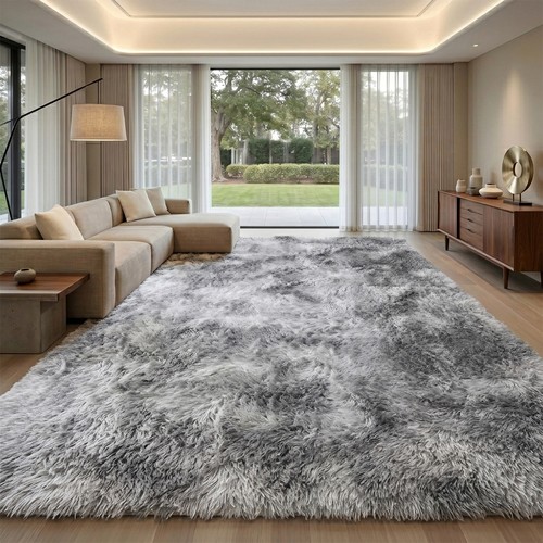 Fluffy rugs large shaggy - large, rug