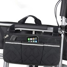 Wheelchair side bag armrest - side,