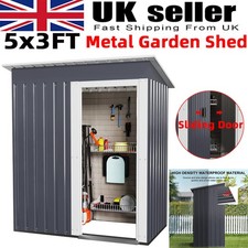 5 x 3ft Garden Shed Galvanised